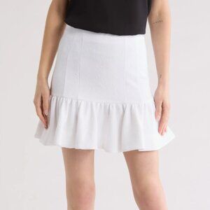 EUC Veronica Beard Kemble Mini Skirt in White Size 10